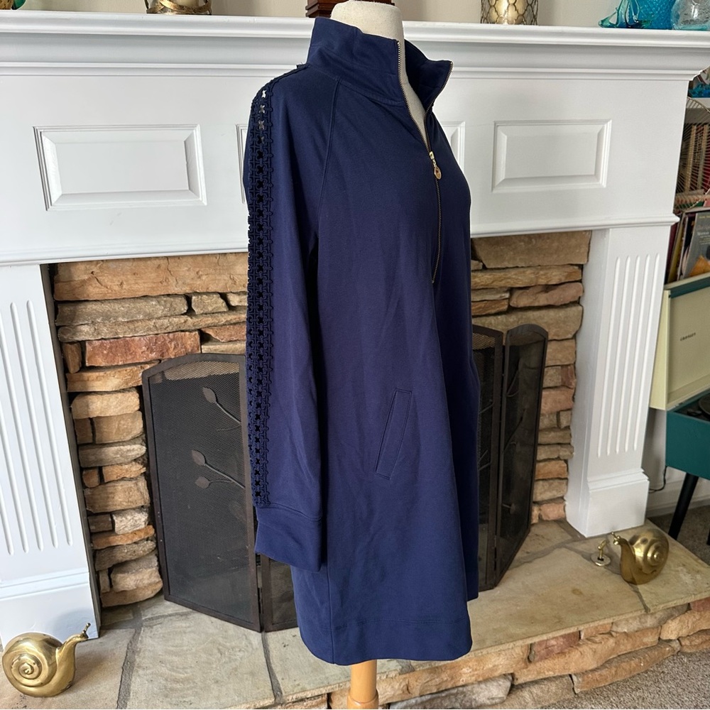 LILLY PULITZER Skipper Dress Solid True Navy Popover medium - Picture 8 of 12